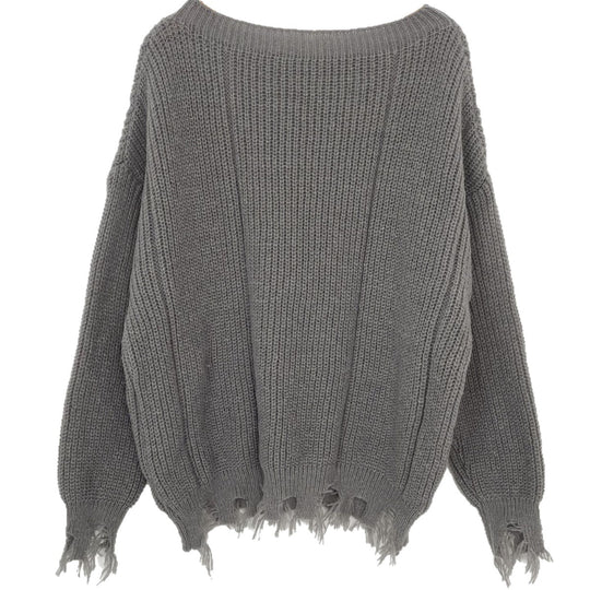 Damen Baumwollpullover mit lässigem Oversized-Schnitt EB