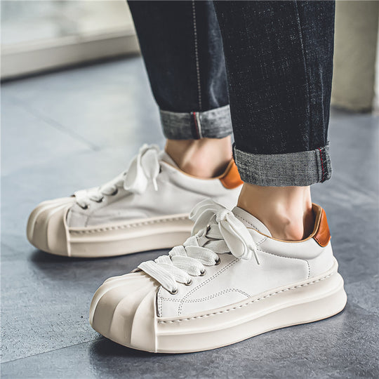 Damen Schnür-Sneaker mit luxuriösem Leder und markantem Design EB