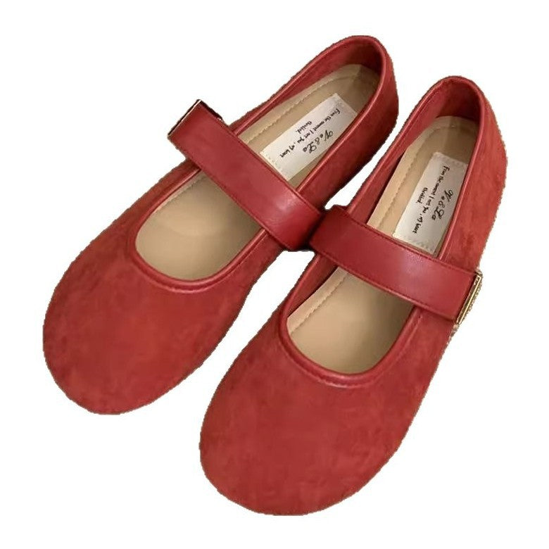 Damen Ballettschuhe mit elegantem Riemen und bequemer Sohle EB