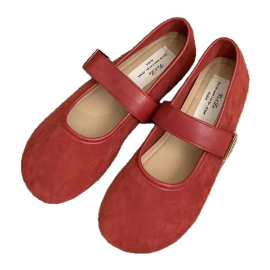 Damen Ballettschuhe mit elegantem Riemen und bequemer Sohle EB