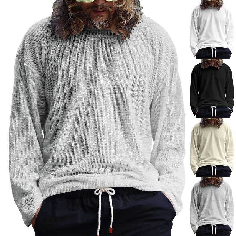 Herren Lässiges Langarmshirt aus atmungsaktivem Strukturstoff EB