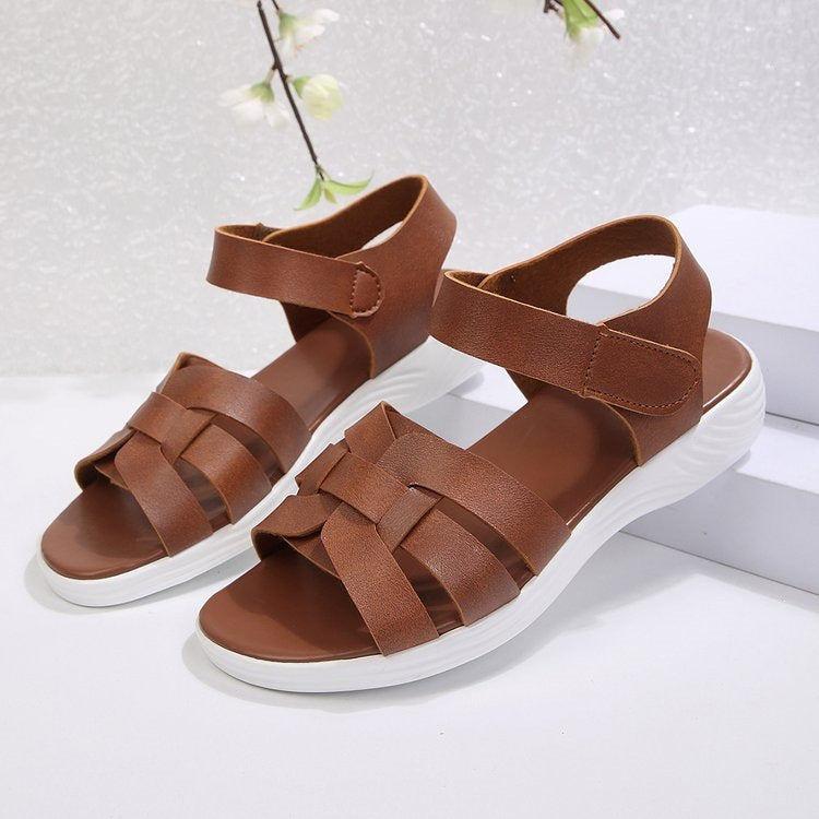 Damen Sommerliche Riemensandalen mit elegantem Flecht-Design EB