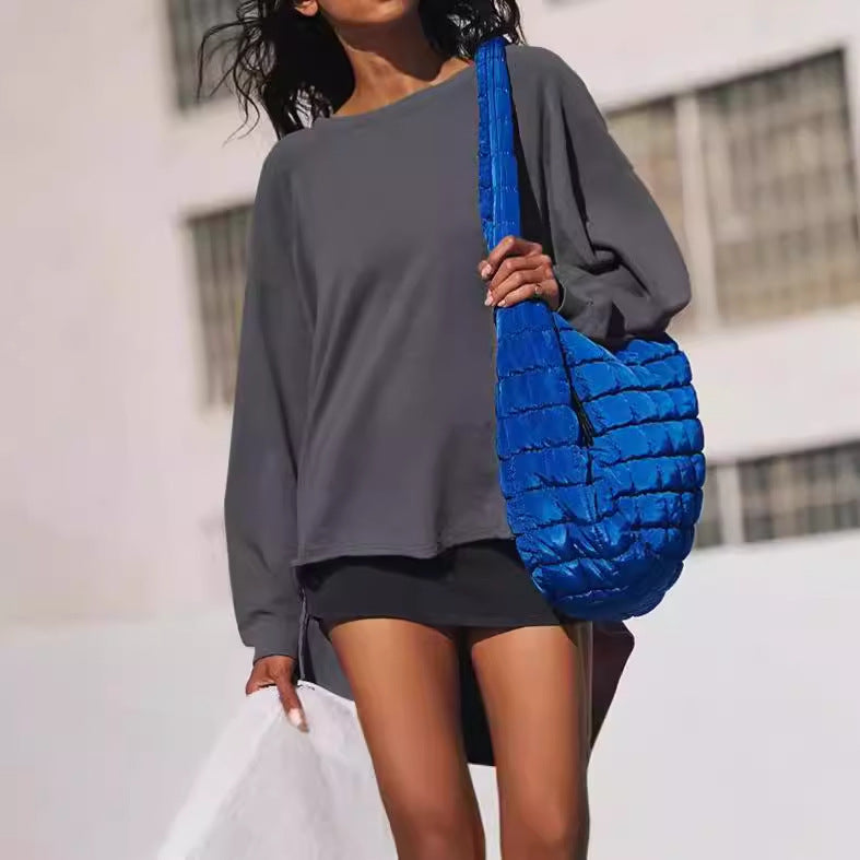 Damen Oversized Sweatshirt mit lässigem Schnitt und praktischen Taschen EB