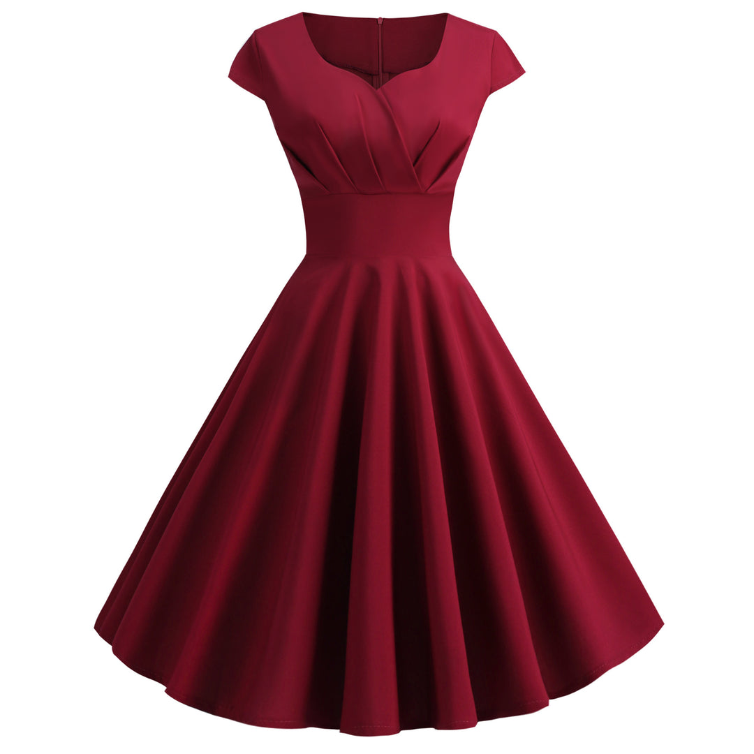 Damen A-Linien Kleid mit elegantem Taillenschnitt und schwingendem Saum EB