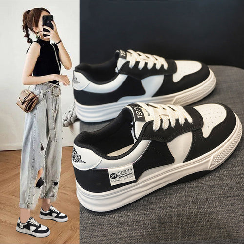 Damen Modische Sneaker mit robustem Obermaterial und sportlichem Design EB