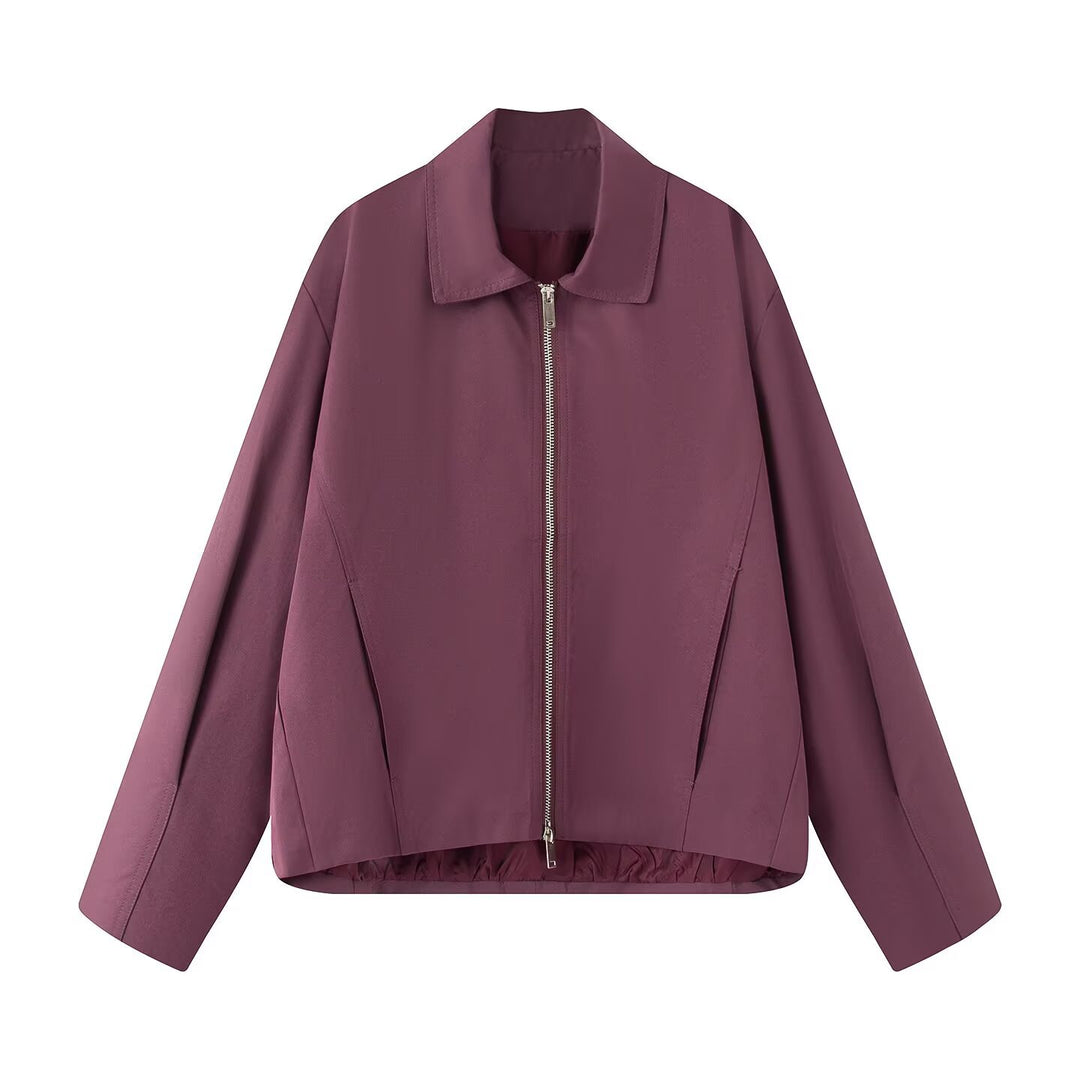 Damen modische Übergangsjacke mit edlem Stehkragen EB
