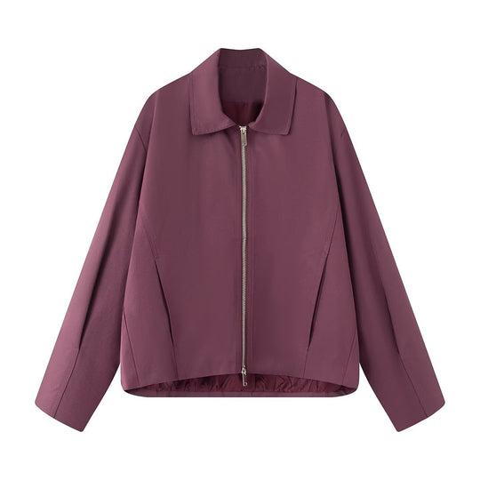 Damen modische Übergangsjacke mit edlem Stehkragen EB