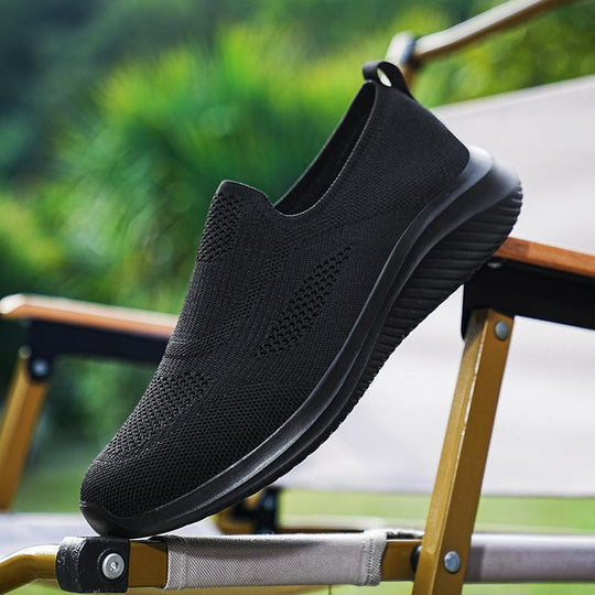 Herren Leichte Slip-On Sport Sneakers mit Atmungsaktivem Strickdesign EB