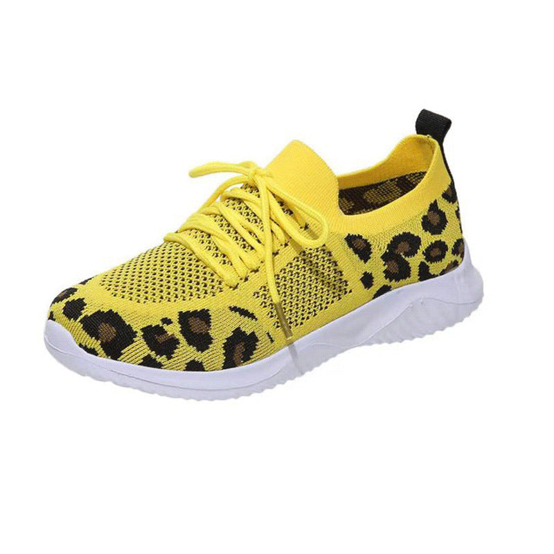 Damen Atmungsaktive Sneakers im modernen Leopardenmuster EB