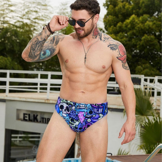Herren Sportliche Badeshorts mit aufregendem Grafikdesign EB