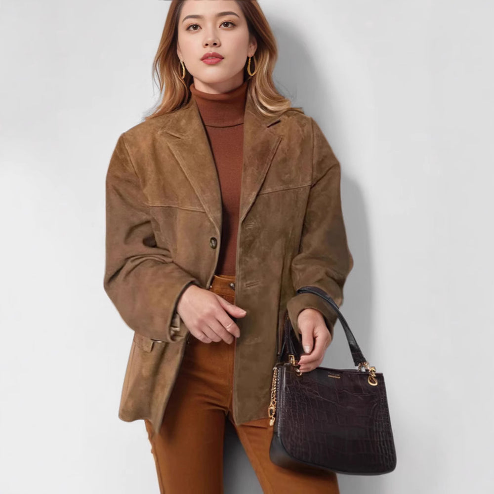 Damen eleganter Wildlederblazer EB