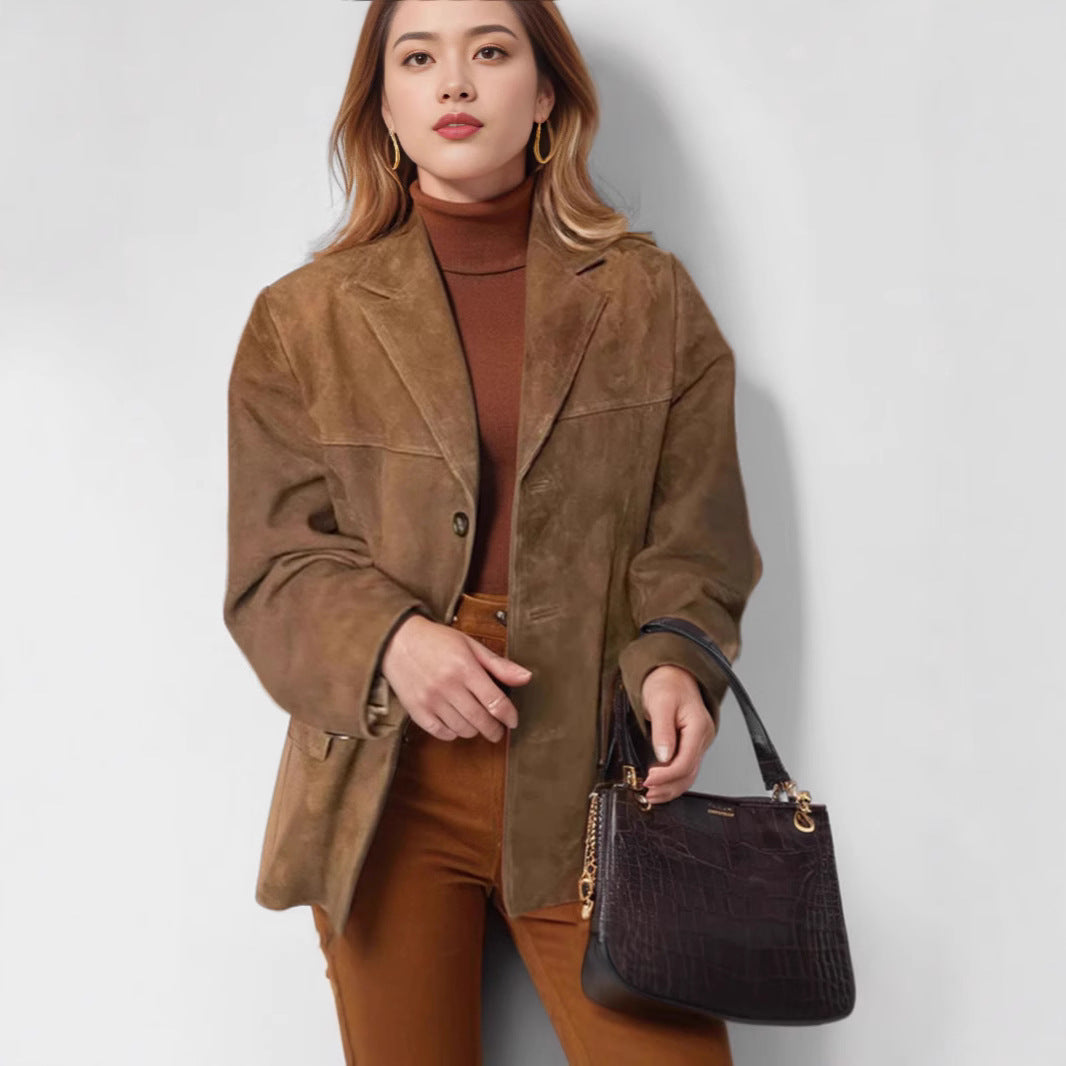 Damen eleganter Wildlederblazer EB