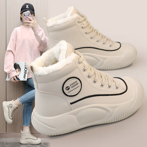 Damen Hochkomfortable Winter Sneakers mit isolierendem Fleece-Futter EB