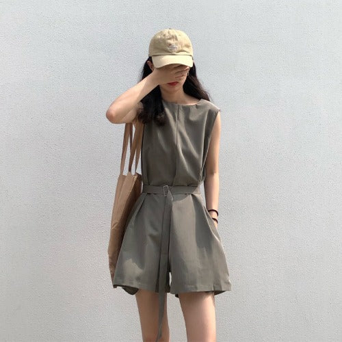 Damen Jumpsuit mit tailliertem Design und praktischen Taschen EB