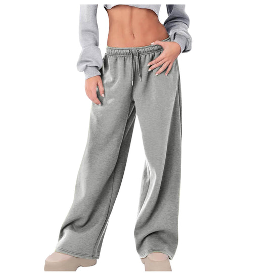 Damen nan weite High-Waist Relaxhose mit Kordelzug und verdeckten Seitentaschen EB