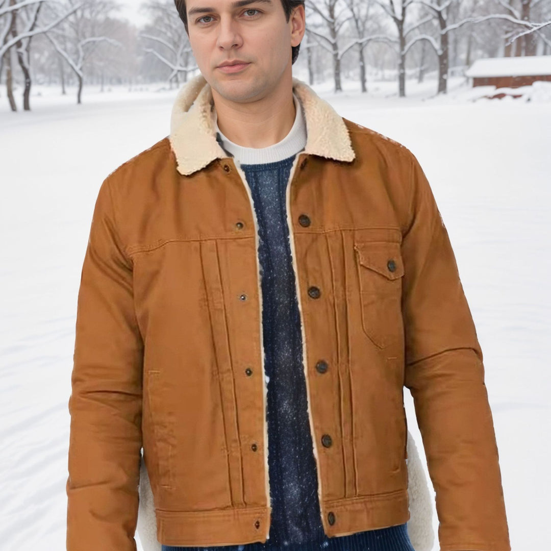 Herren Fleecegefütterte Denimjacke EB