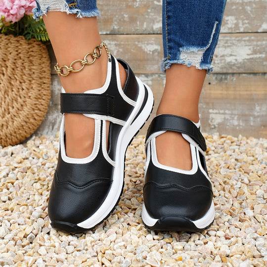 Damen Sportliche Sneakers mit verstellbarem Riemen EB