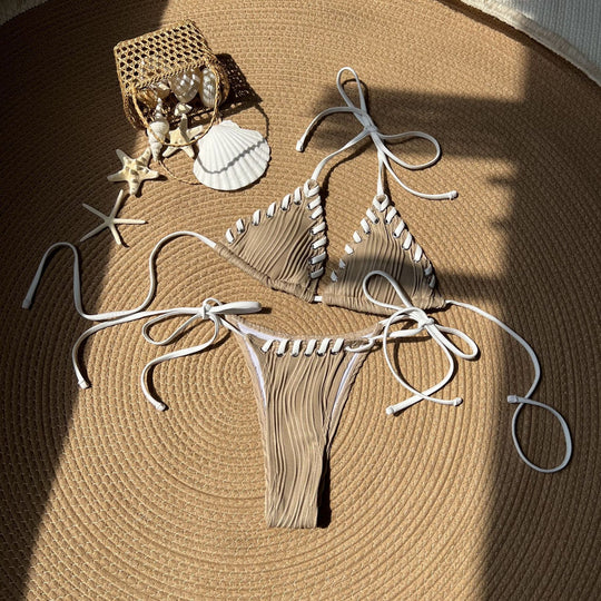 Damen Triangel-Bikini mit raffinierten Schnürdetails EB