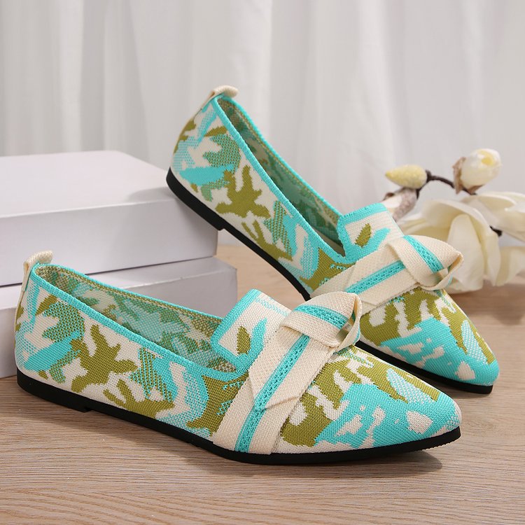 Damen elegante Slip-On Ballerinas mit modischem Knopfdetail EB