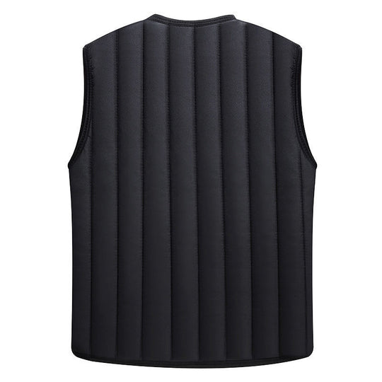 Herren Steppweste mit kuscheliger Teddyfleece‑Innenseite, knöpfbare Front und aufgesetzten Taschen EB