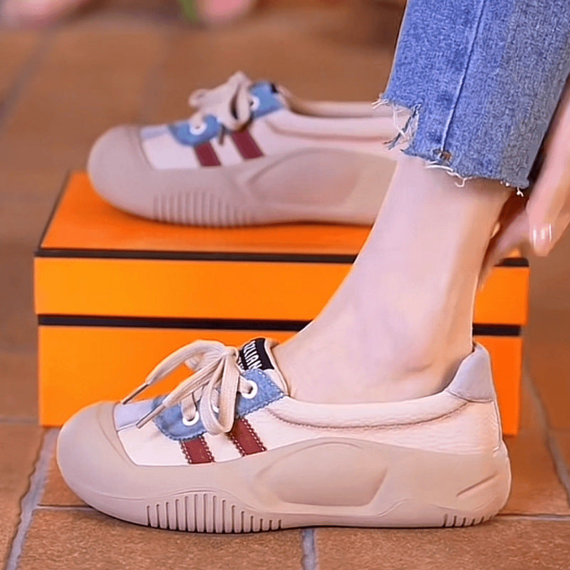 Damen Sportliche Sneaker mit modischem Schnür-Design EB