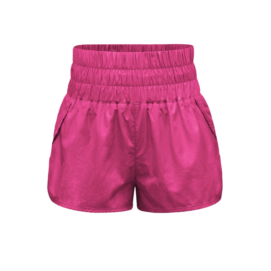 Damen sportliche Shorts mit elastischem Bund und praktischen Eingrifftaschen EB