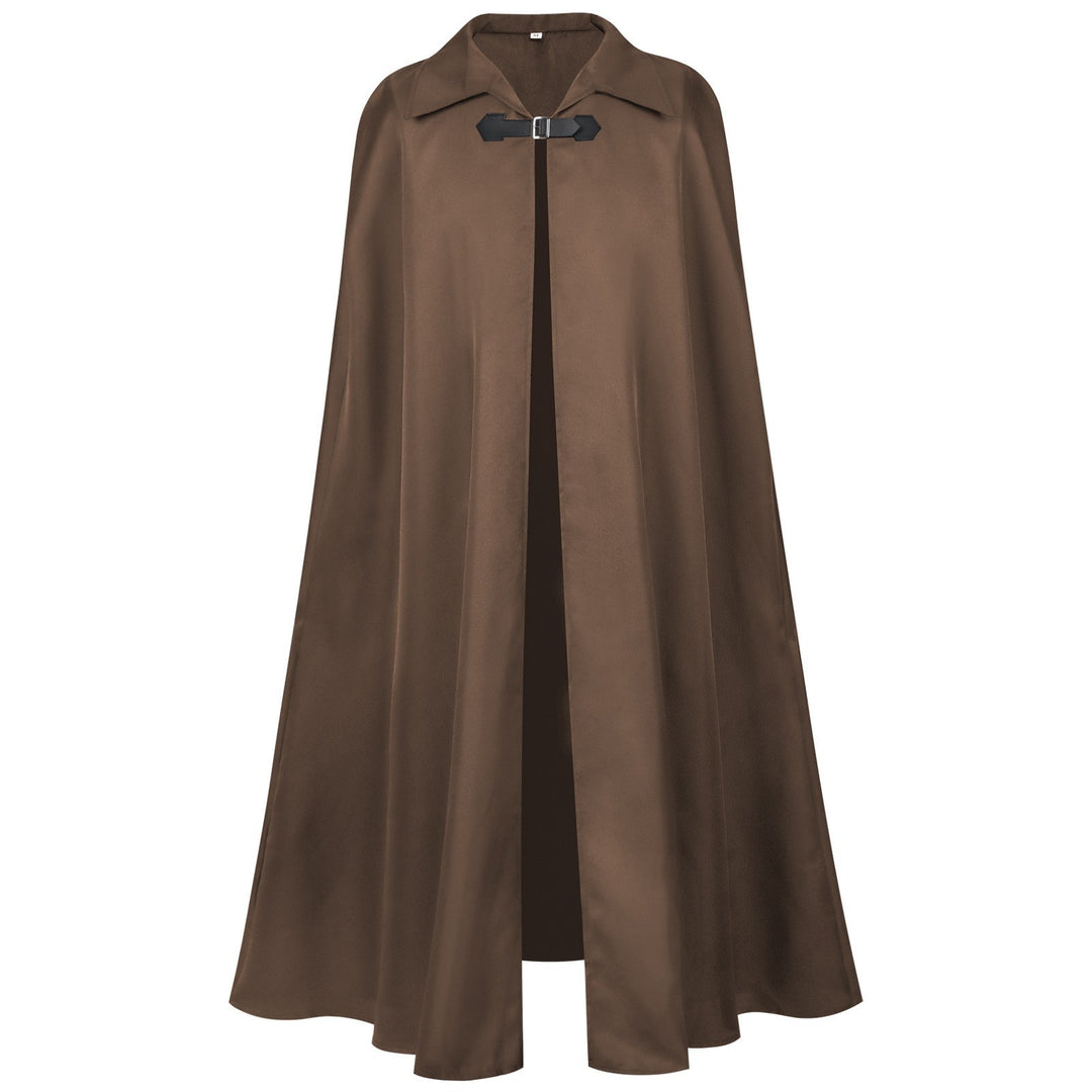 Unisex nan langer Kapuzenumhang mit weitem Fall, abnehmbarem Schultercape und verdecktem Bindesystem Eb