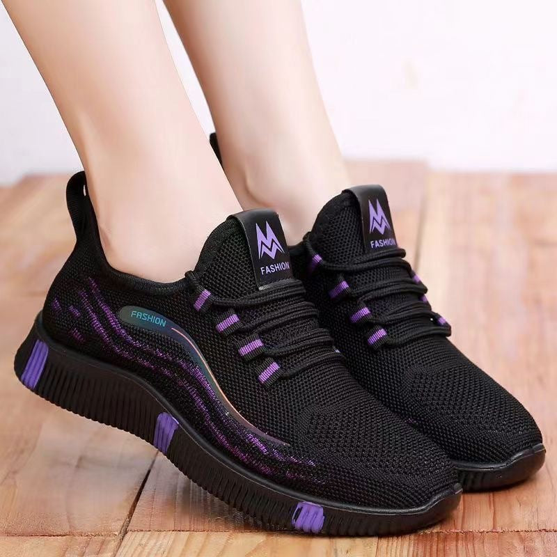 Damen Sportliche Sneakers mit atmungsaktivem Obermaterial und rutschfester Sohle EB