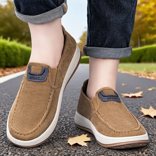 Damen lässige Clogs aus cordartigem Material EB