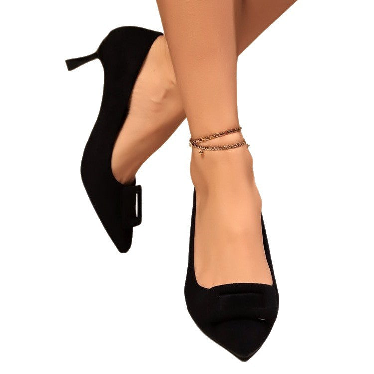 Damen elegante Stiletto-Pumps mit modischem Riemchen EB