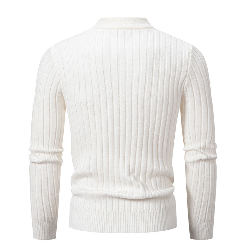 Herren Grobstrukturierter Rollkragenpullover EB