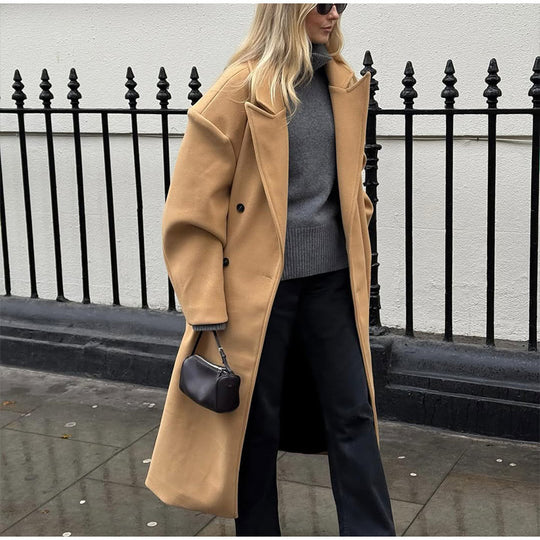Damen eleganter Oversized-Trenchcoat EB