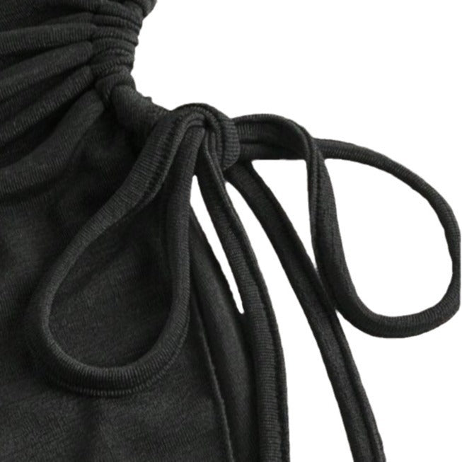 Damen Bandeau-Oberteil mit modischem Wickeldesign und verstellbaren Riemen EB