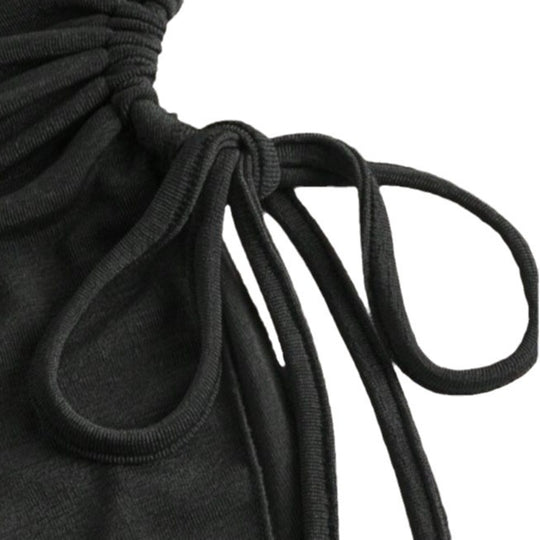 Damen Bandeau-Oberteil mit modischem Wickeldesign und verstellbaren Riemen EB