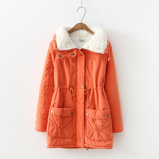 Damen Übergangsjacke mit abnehmbarem Kunstfellkragen und praktischen Taschen EB