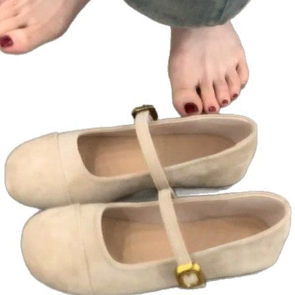 Damen elegante Ballerinas mit modischem Riemchen und komfortablem Fußbett EB