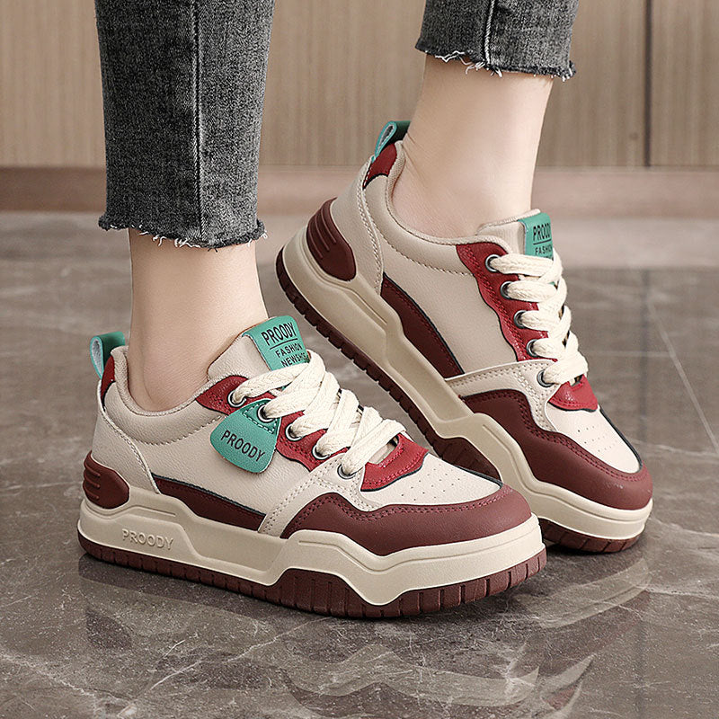 Damen modische Freizeitsneaker mit atmungsaktiver Oberflächenstruktur und rutschfester Sohle EB