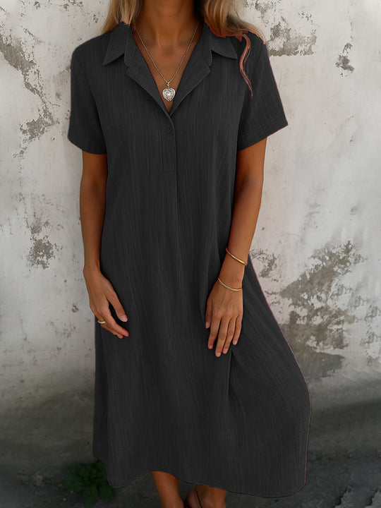 Damen Hemdkleid aus leichtem Stoff mit Knopfdetails EB