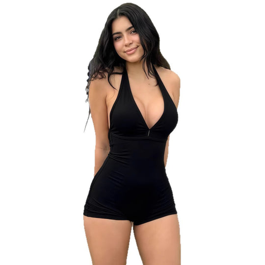 Damen Badeanzug mit elegantem V-Ausschnitt und figurschmeichelndem Schnitt EB