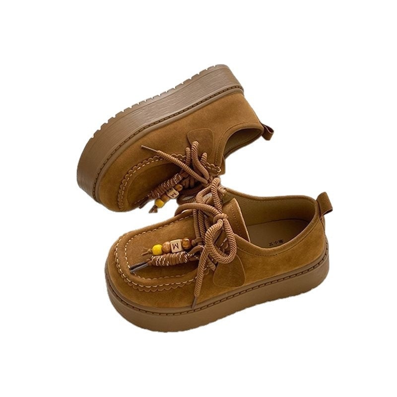 Damen Plattform Sneakers mit lässigem Wildleder-Obermaterial EB