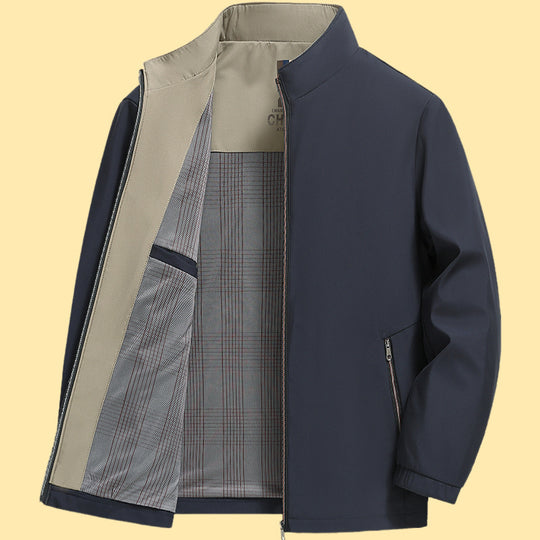 Herren elegante Freizeitjacke mit Stehkragen EB