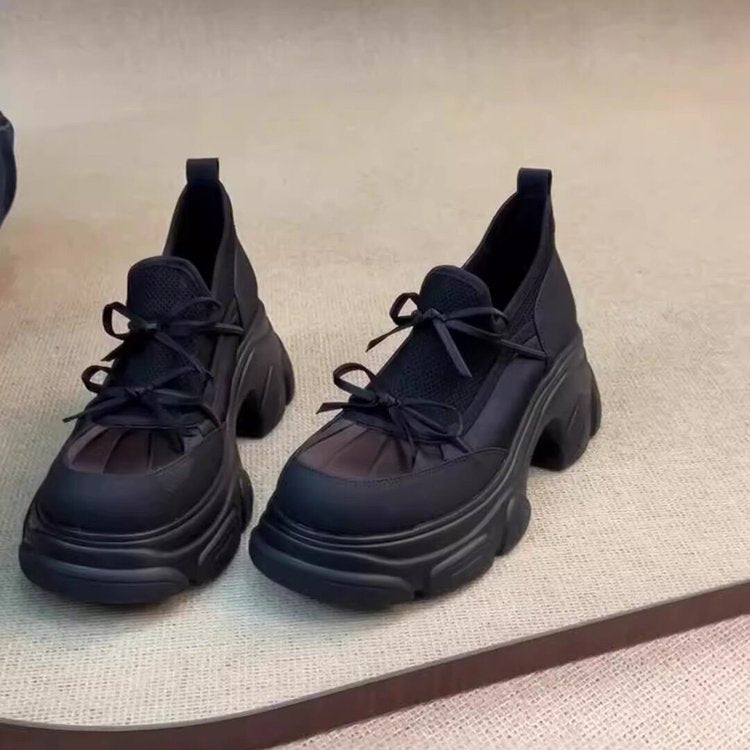 Damen modische Sneaker mit voluminösem Sohlenprofil und atmungsaktiver Oberfläche EB