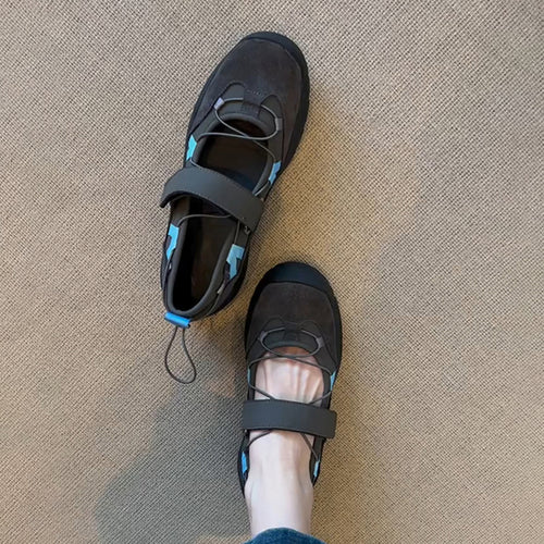 Damen Outdoor-Schuhe mit praktischem Velcro-Verschluss und atmungsaktivem Obermaterial EB