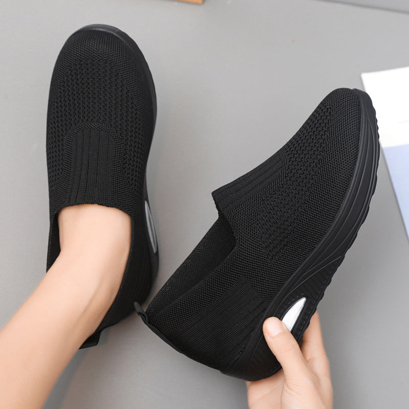 Damen Bequeme Slip-On Sneakers mit Luftpolsterung EB
