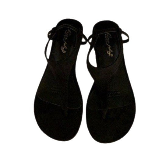 Damen Zehentrenner-Sandalen mit verstellbarem Riemen und rutschfester Sohle EB