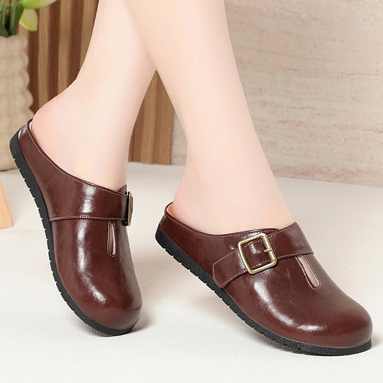 Damen Clogs mit modischem Riemen und komfortablem Fußbett EB