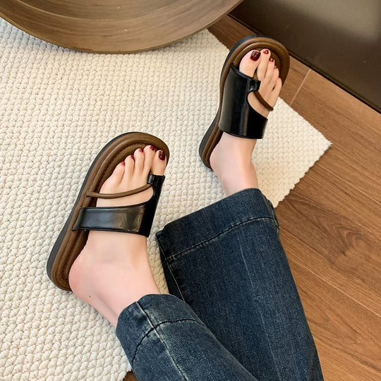 Damen bequeme Badesandaletten mit flexiblem Fußbett EB