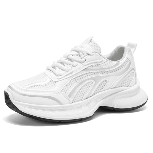 Damen Sportliche Trend Sneakers mit atmungsaktivem Mesh und dämpfender Sohle EB