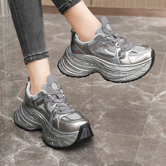 Damen Sportliche Chunky Sneakers mit innovativer Dämpfung und atmungsaktiver Obermaterialstruktur EB
