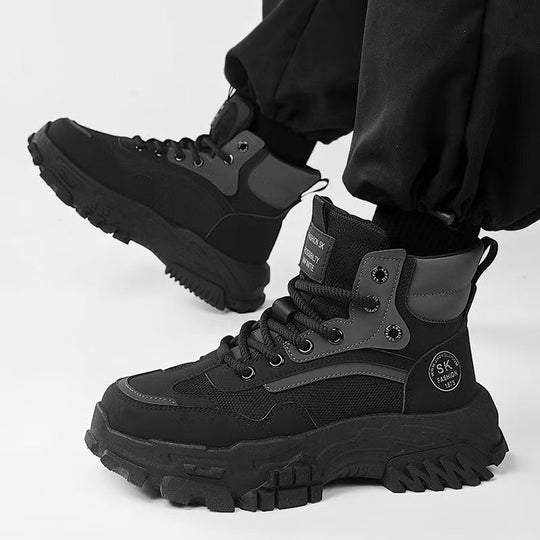 Damen Sportliche High-Top Sneakers mit rutschfester Sohle und stabiler Fersenkonstruktion EB